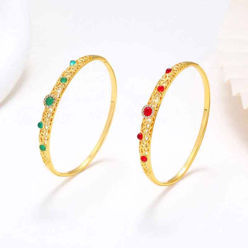 Braccialetto portafortuna in lega di zirconi con design a vite Buddha Stones - Image 11