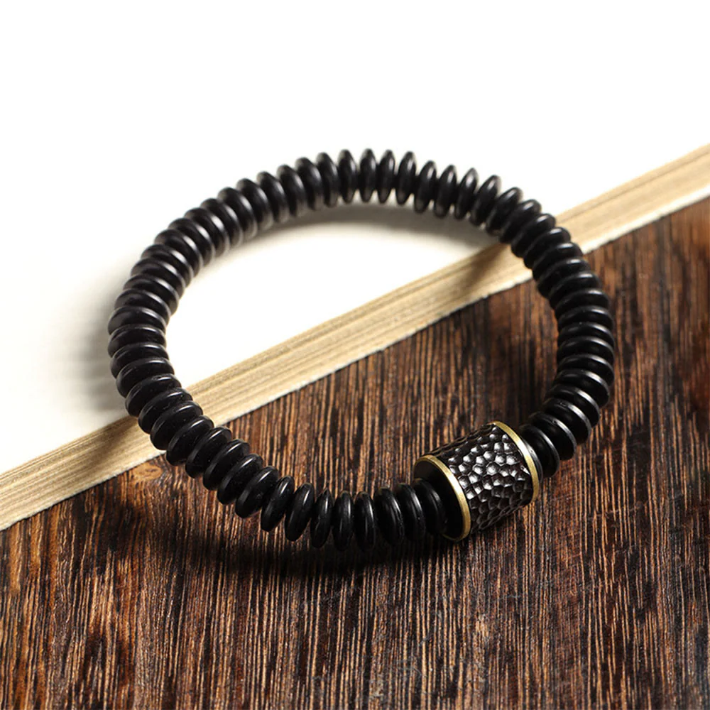 Braccialetto positivo Buddha Stones, guscio di cocco tibetano e nuvole di buon auspicio - Image 10