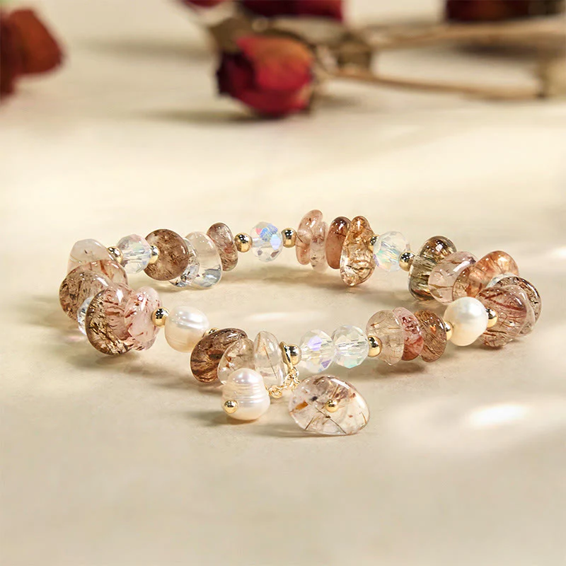 Braccialetto positivo Buddha Stones Natural Super Seven Crystal Irregolare Piccoli Pezzi - Image 2