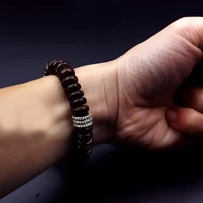 Braccialetto positivo Buddha Stones Natural Tibetan Coconut Shell Om Mani Padme Hum - Image 20