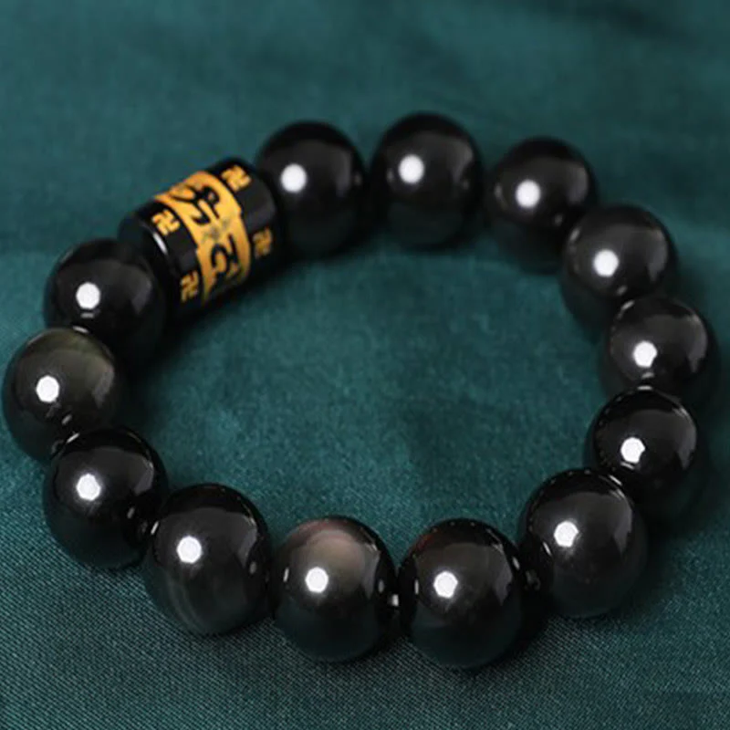 Braccialetto positivo con svastica in ossidiana arcobaleno Buddha Stones Om Mani Padme Hum - Image 10