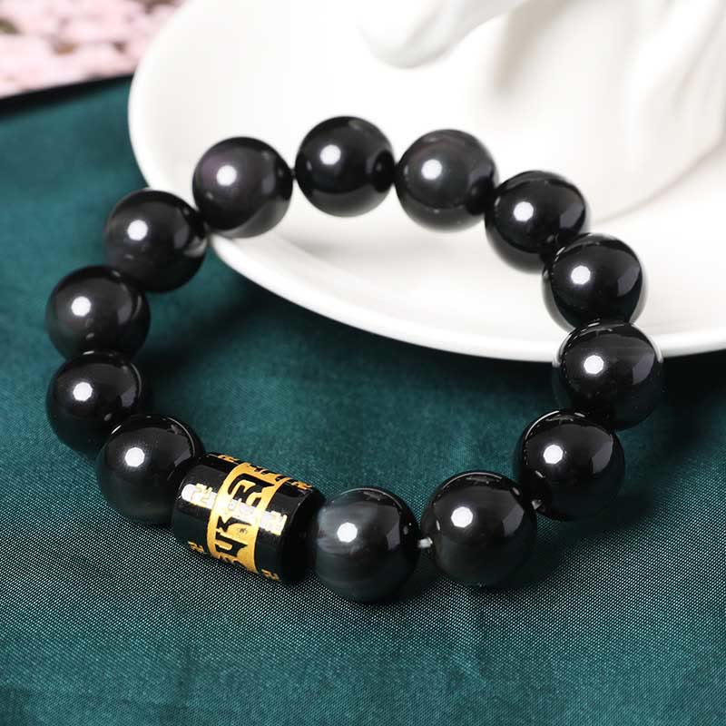 Braccialetto positivo con svastica in ossidiana arcobaleno Buddha Stones Om Mani Padme Hum - Image 14