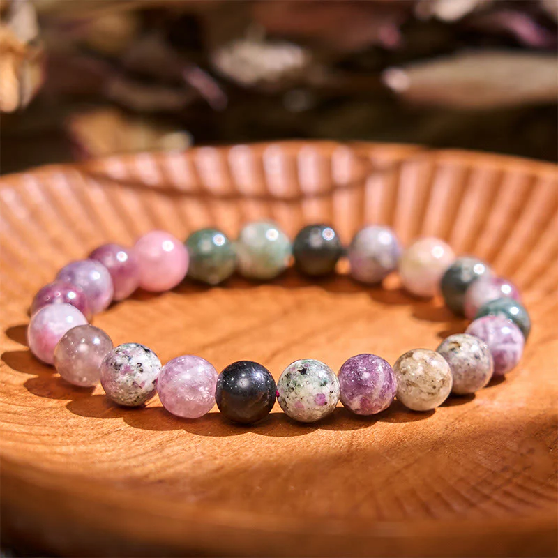 Braccialetto positivo Buddha Stones Rainbow Tormalina - Image 4