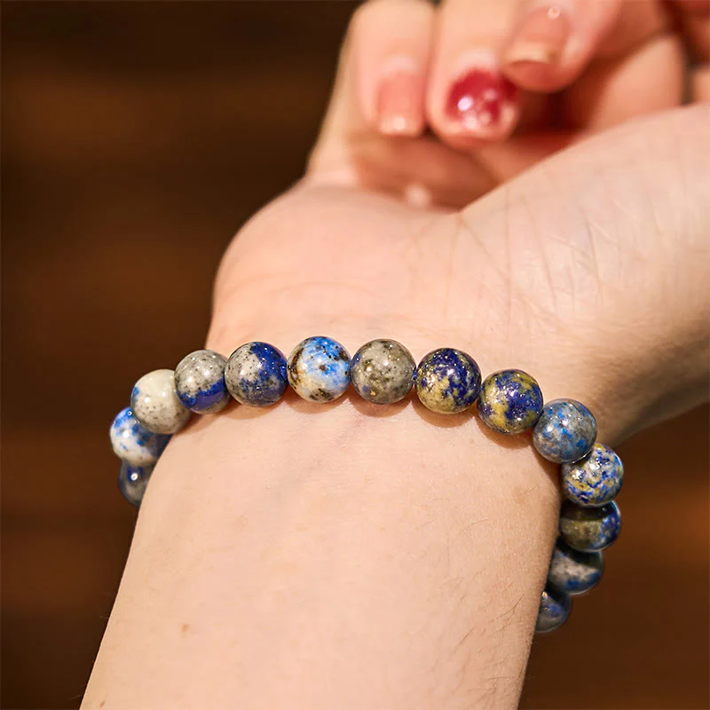 Braccialetto positivo per la cura di sé con pietra di Buddha, lazurite e lapislazzuli - Image 5