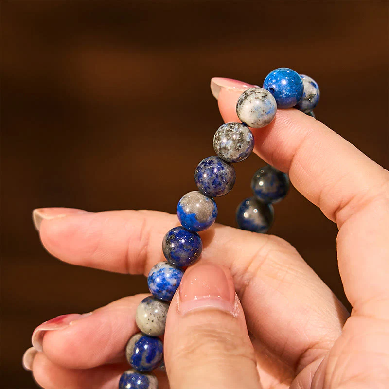 Braccialetto positivo per la cura di sé con pietra di Buddha, lazurite e lapislazzuli - Image 6