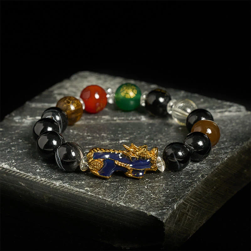 Braccialetto positivo Pi Xiu con perle di sardonice e Buddha Stones, cinque elementi, cambia colore - Image 3