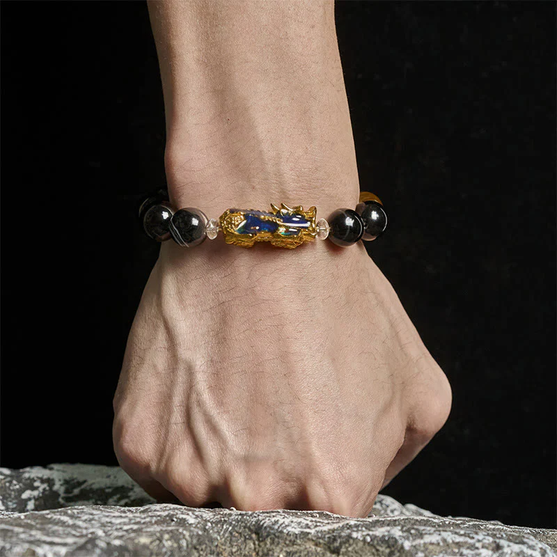 Braccialetto positivo Pi Xiu con perle di sardonice e Buddha Stones, cinque elementi, cambia colore - Image 5