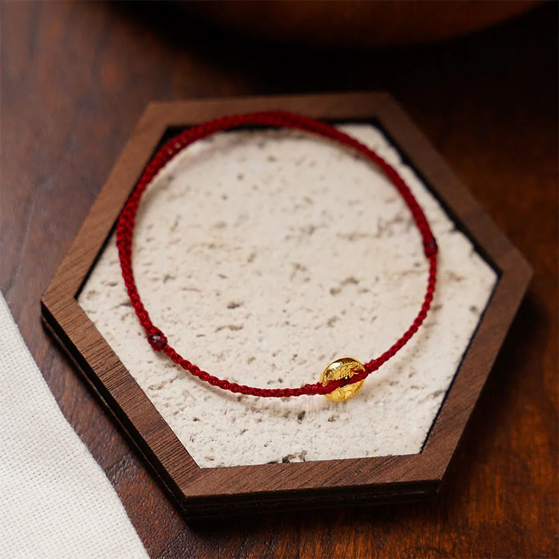 Braccialetto regolabile alla caviglia con cordino intrecciato e ciondolo in rame fatto a mano Buddha Stones - Image 12