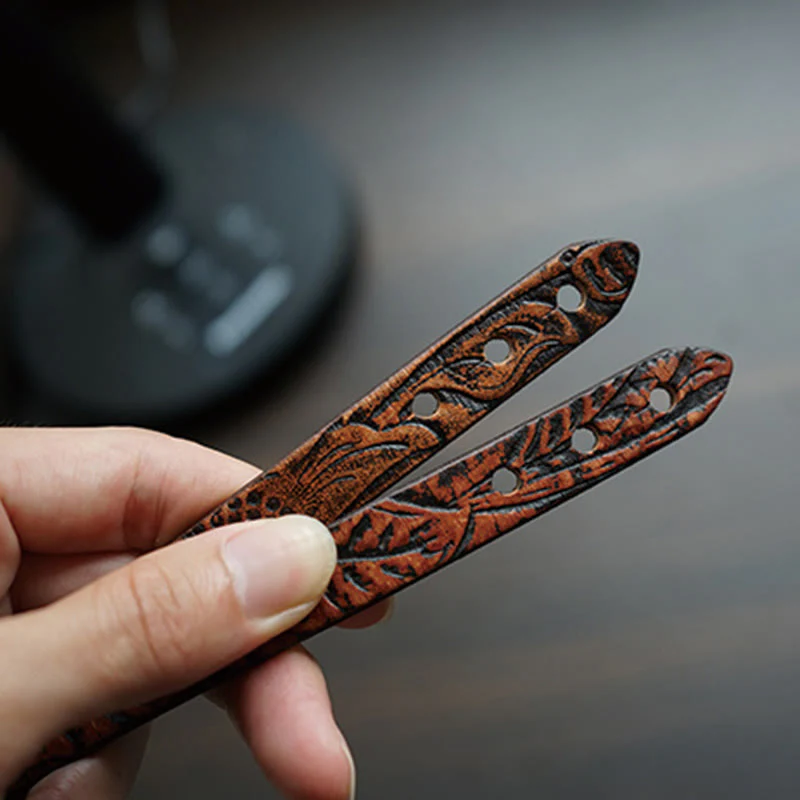 Braccialetto regolabile con fibbia in pelle stampata vintage Buddha Stones - Image 16