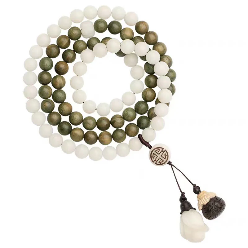 Braccialetto rilassante con semi di Bodhi in legno di sandalo verde naturale Buddha Stones - Image 16