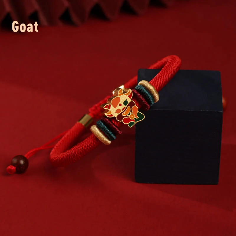 Braccialetto rosso intrecciato con ciondolo a forma di fortuna Buddha Stones in argento sterling 925 fatto a mano con motivo dell'anno del drago cinese - Image 17