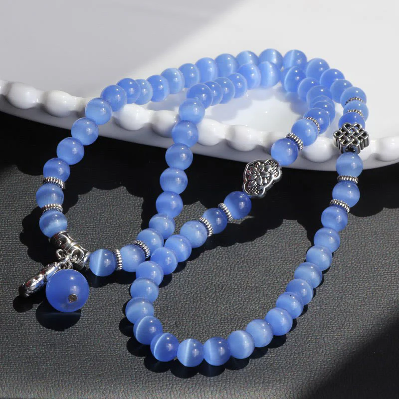 Braccialetto triplo avvolgente con supporto PiXiu Cat Eye Buddha Stones - Image 20