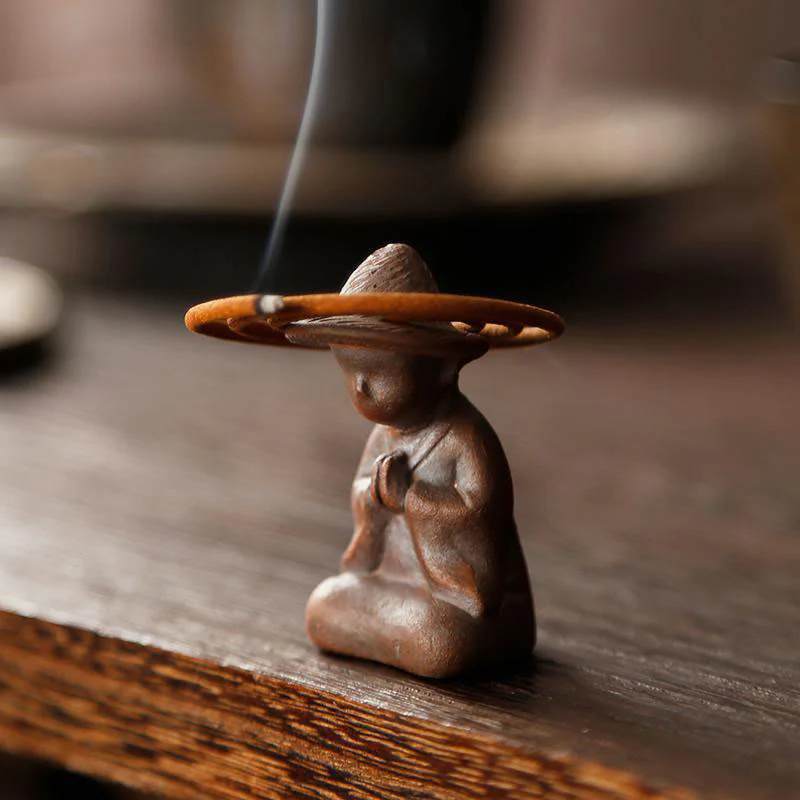 Bruciatore di incenso in ceramica per meditazione e guarigione spirituale di piccole dimensioni - Image 7