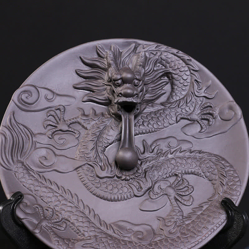 Bruciatore di incenso per meditazione con fontana di fumo a riflusso in ceramica Dragon - Image 10