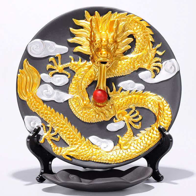 Bruciatore di incenso per meditazione con fontana di fumo a riflusso in ceramica Dragon - Image 4