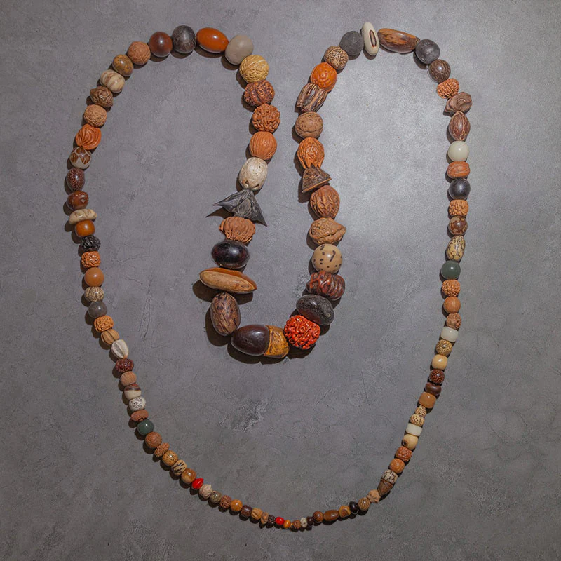 Buddha Stones 108 Mala Beads Bodhi Seed Fortuna Ricchezza Braccialetto Polso Mala - Image 4