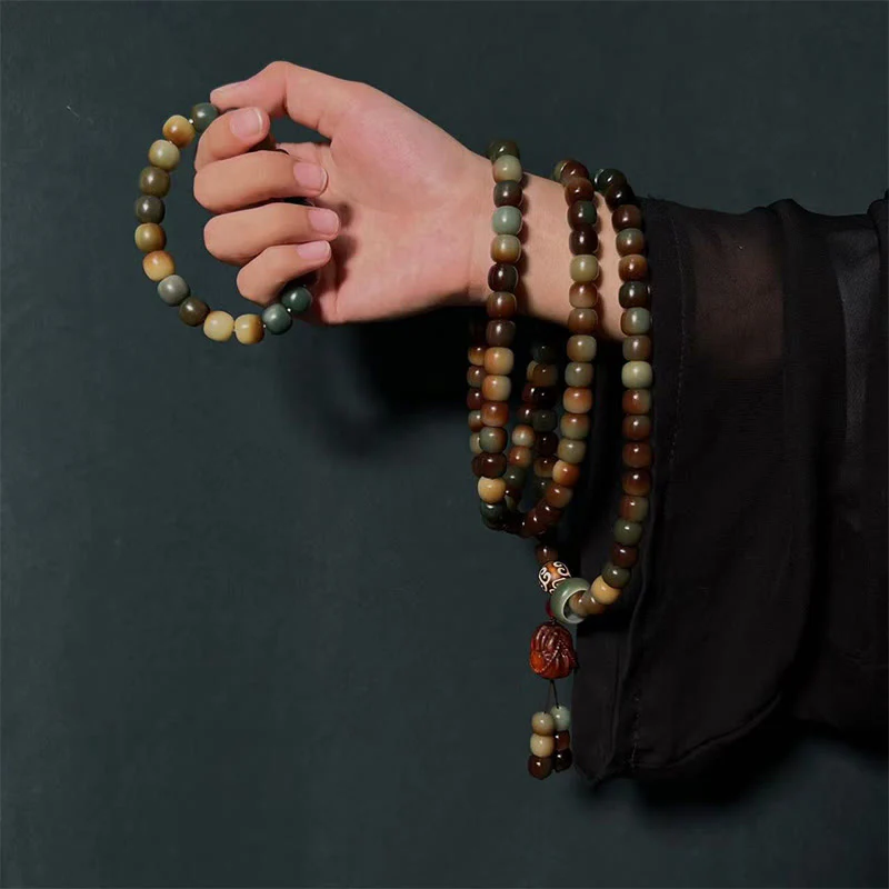 Buddha Stones 108 Mala Beads Bodhi Seed Pace Saggezza Bracciale Polso Mala Tasca Mala - Image 2