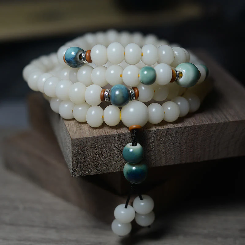 Buddha Stones 108 Mala Beads Bodhi Seed Tieni lontani gli spiriti maligni Braccialetto calmo - Image 11