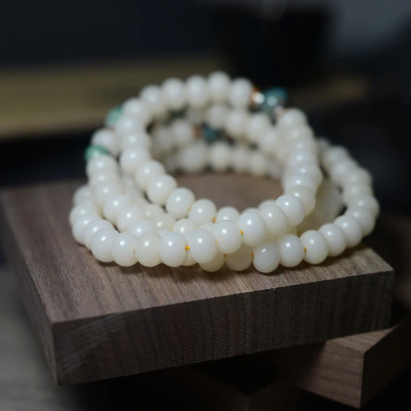 Buddha Stones 108 Mala Beads Bodhi Seed Tieni lontani gli spiriti maligni Braccialetto calmo - Image 3