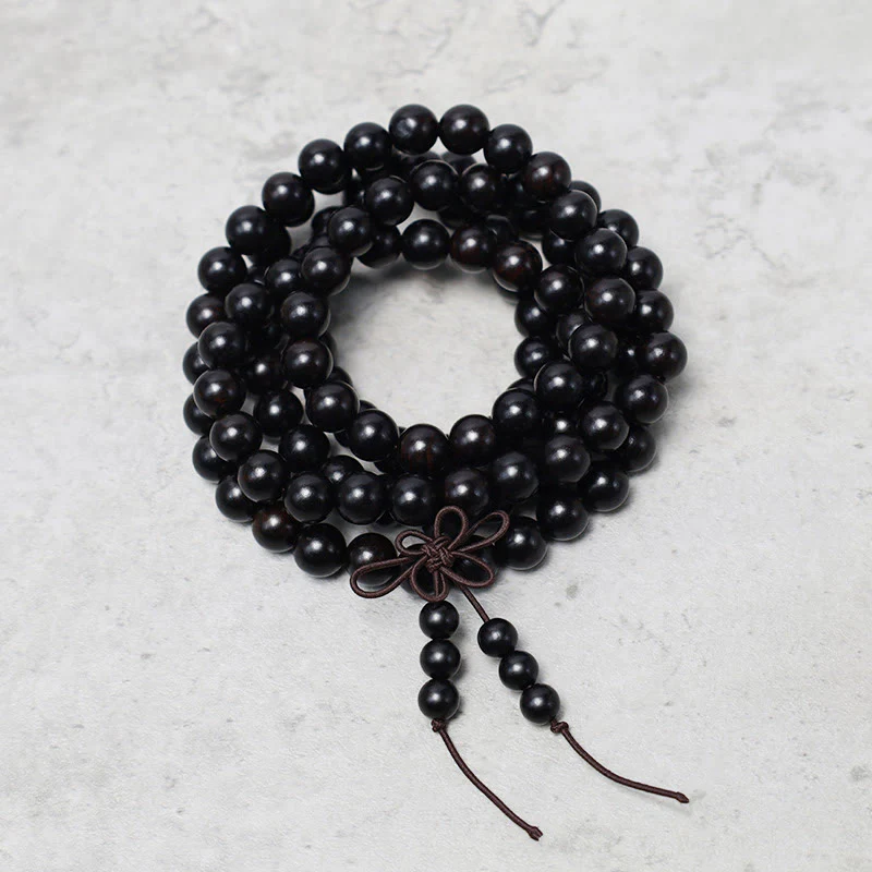 Buddha Stones 108 Mala Beads Bracciale Preghiera Meditazione Sandalo Elastico - Image 10