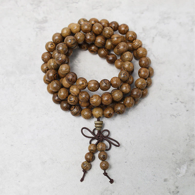Buddha Stones 108 Mala Beads Bracciale Preghiera Meditazione Sandalo Elastico - Image 14