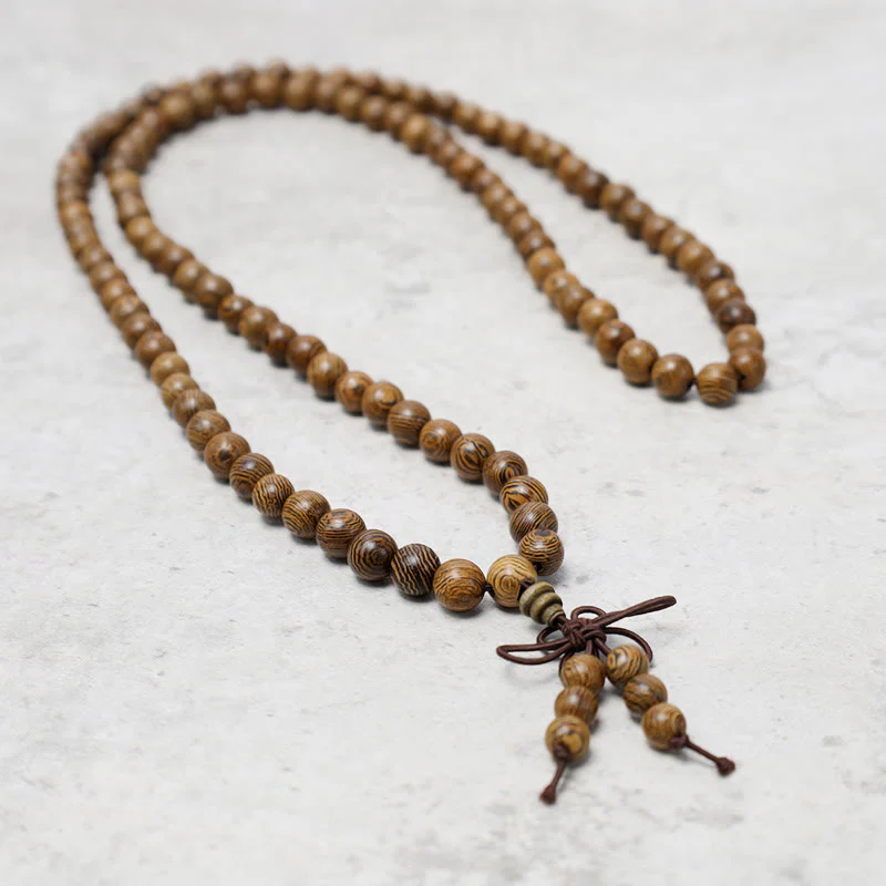 Buddha Stones 108 Mala Beads Bracciale Preghiera Meditazione Sandalo Elastico - Image 18