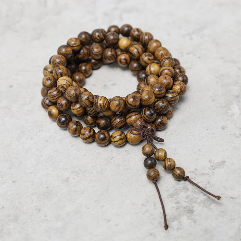 Buddha Stones 108 Mala Beads Bracciale Preghiera Meditazione Sandalo Elastico - Image 22