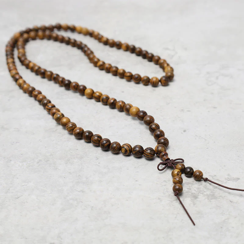 Buddha Stones 108 Mala Beads Bracciale Preghiera Meditazione Sandalo Elastico - Image 23