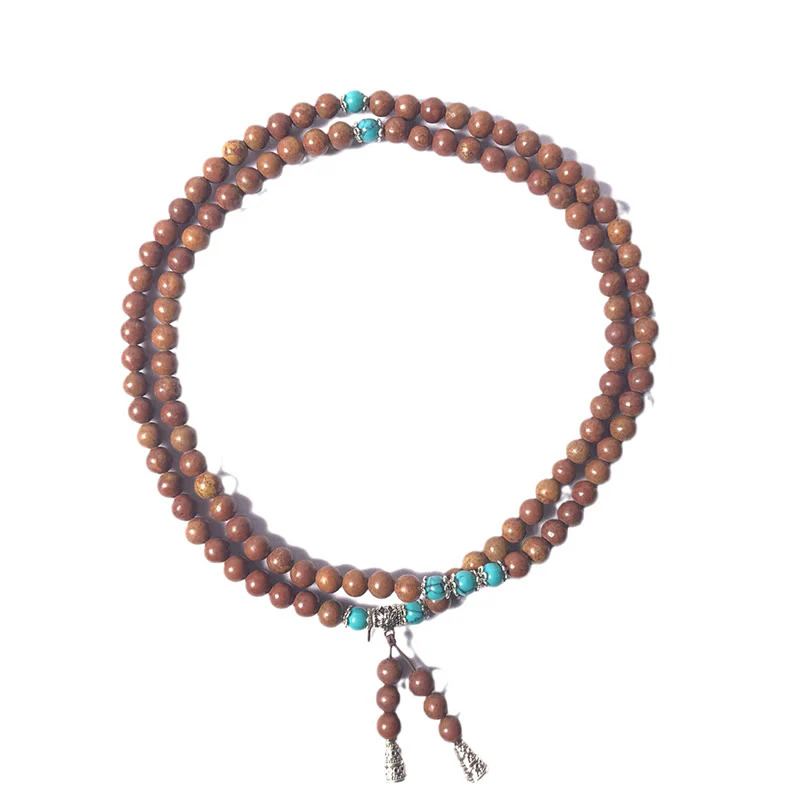 Buddha Stones 108 Mala Beads Braccialetto di guarigione in pietra bianca - Image 5