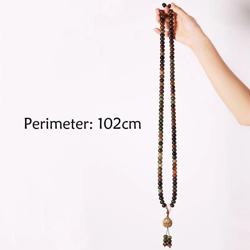Buddha Stones 108 Mala Beads Dunhuang Color Bodhi Seed Dzi Bead Keep Away Evil Spirits Bracciale - Image 9