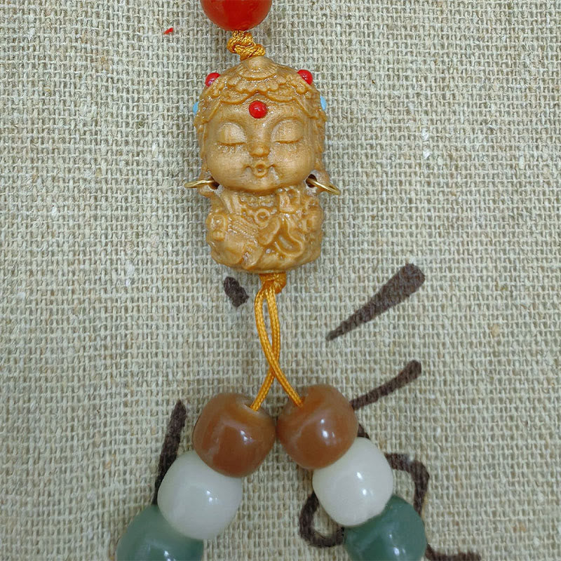 Buddha Stones 108 Mala Beads Gradient Bodhi Seed Green Tara Buddha Braccialetto inciso Peace Harmony - Image 11