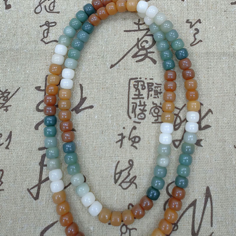 Buddha Stones 108 Mala Beads Gradient Bodhi Seed Green Tara Buddha Braccialetto inciso Peace Harmony - Image 9