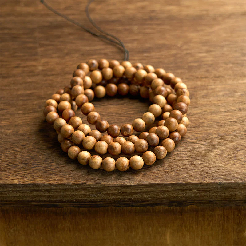 Buddha Stones 108 Mala Beads Lightning Strike Peach Wood Braccialetto di protezione lucidato a mano - Image 7