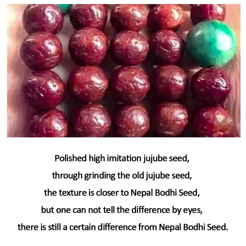 Buddha Stones 108 Mala Beads Nepal Bodhi Seed Fortuna Ricchezza Braccialetto con Nappa - Image 14
