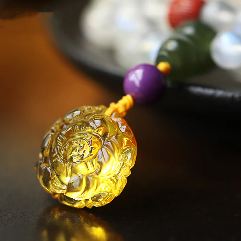 Buddha Stones 108 Mala Beads Pietra di luna Ambra Loto Turchese Cristallo Braccialetto curativo - Image 6