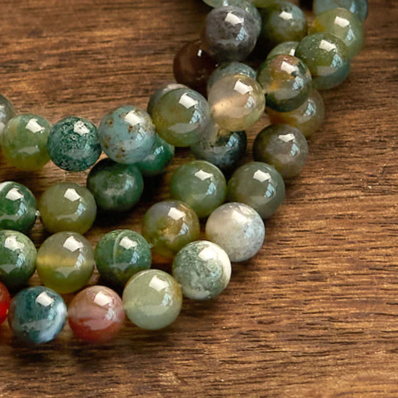 Buddha Stones 108 Mala Beads Pietra naturale Agata indiana Braccialetto di loto calmo - Image 10