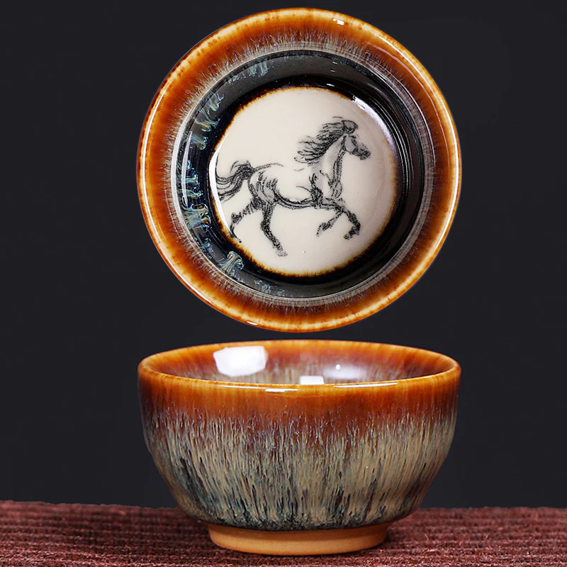 Buddha Stones 12 Zodiaco cinese Modello Tazza da tè in ceramica Kung Fu Jian Cinese Zhan Tazza da tè 73ml - Image 13