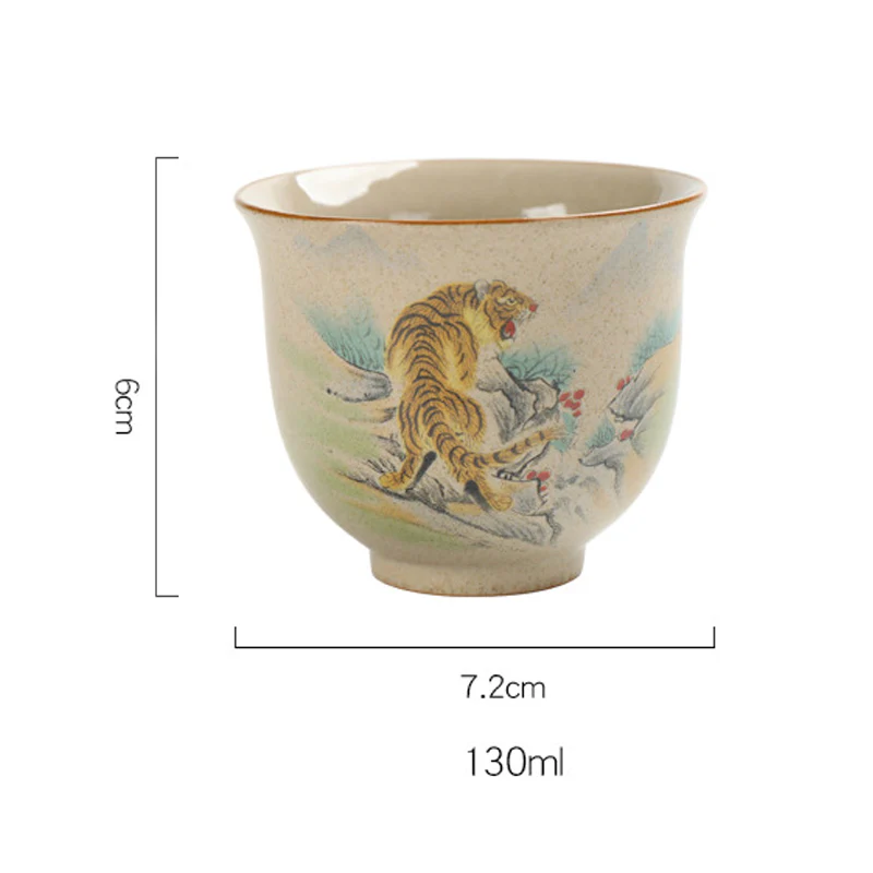 Buddha Stones 12 Zodiaco cinese Tazza da tè in ceramica Tazza da tè Kung Fu 130ml - Image 13