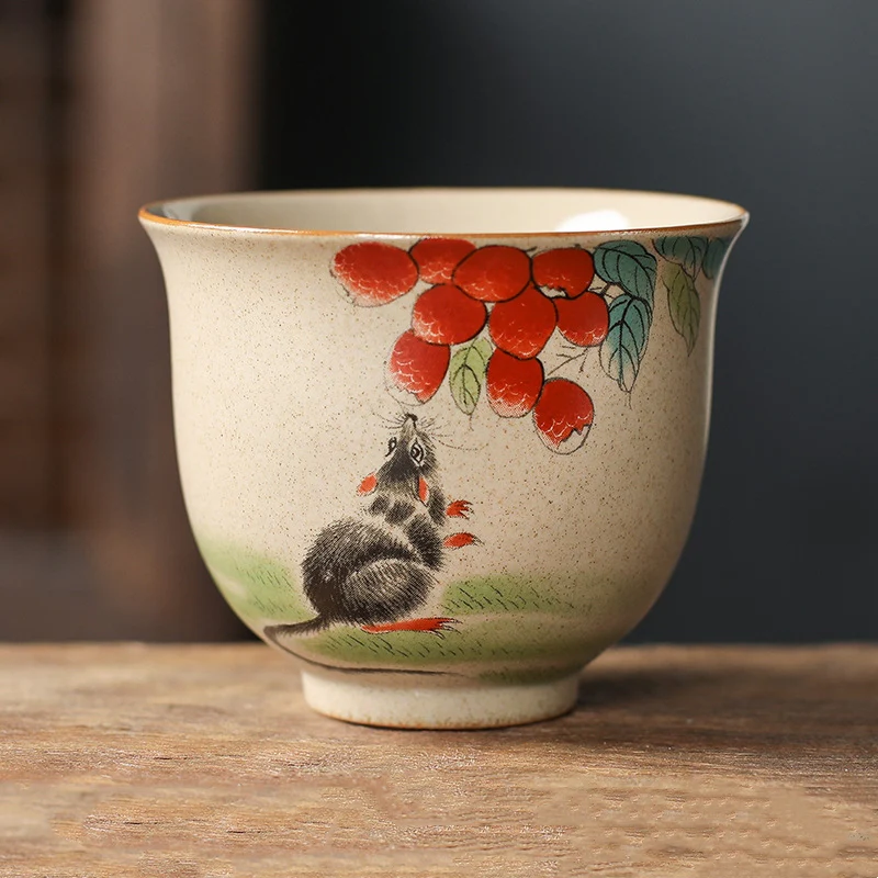 Buddha Stones 12 Zodiaco cinese Tazza da tè in ceramica Tazza da tè Kung Fu 130ml - Image 5