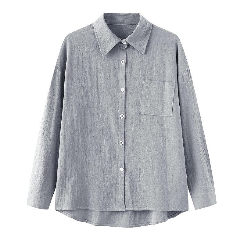 Buddha Stones 2 pezzi camicia a maniche lunghe con tasche pantaloni con coulisse meditazione cotone lino abbigliamento da donna set - Image 51
