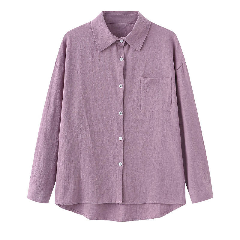 Buddha Stones 2 pezzi camicia a maniche lunghe con tasche pantaloni con coulisse meditazione cotone lino abbigliamento da donna set - Image 57