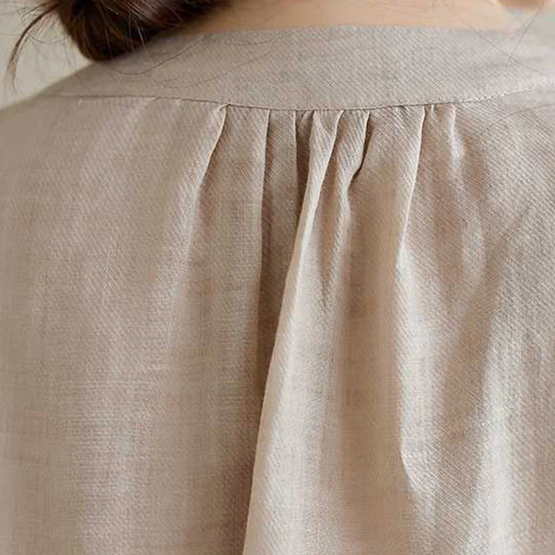 Buddha Stones 2 pezzi cotone ricamo fiori camicia top pantaloni meditazione zen tai chi abbigliamento donna set - Image 23