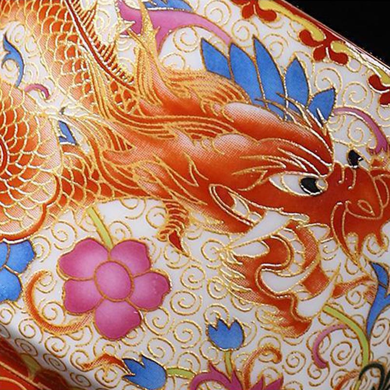 Buddha Stones 2 pezzi Drago Fenice Tazza da tè in ceramica Kung Fu Tazze da tè - Image 5