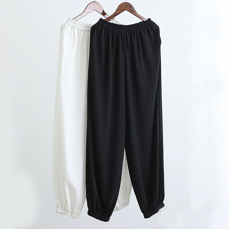 Buddha Stones 2 pezzi scollo a V da uomo manica lunga camicia top pantaloni meditazione zen tai chi cotone lino abbigliamento set - Image 45