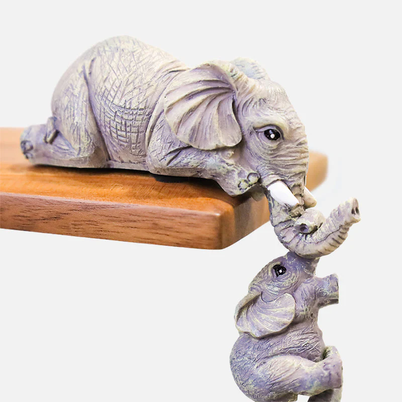 Buddha Stones 3 pezzi Feng Shui Elefante Sitter Figurine Ricchezza Figurina Decorazione della casa - Image 5