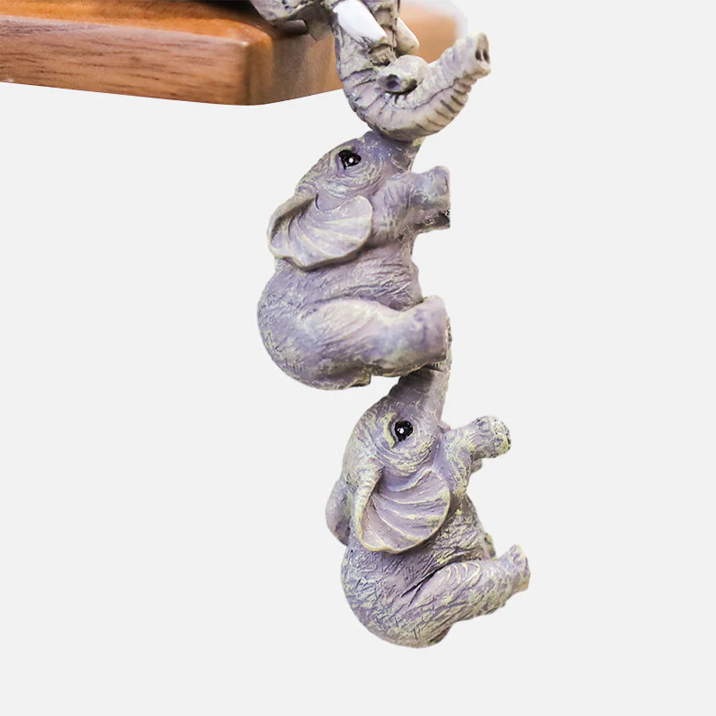 Buddha Stones 3 pezzi Feng Shui Elefante Sitter Figurine Ricchezza Figurina Decorazione della casa - Image 6