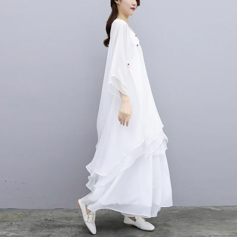 Buddha Stones 3 pezzi Yoga Chiffon Abbigliamento uniforme Meditazione Zen Pratica Set da donna - Image 24