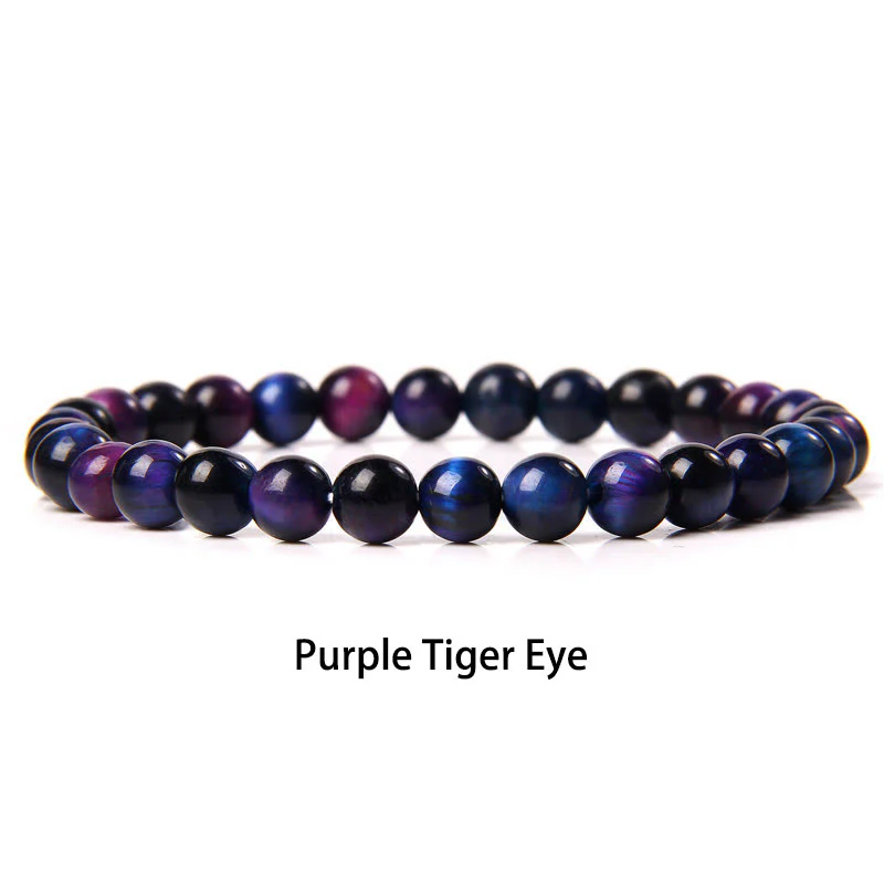Buddha Stones 6mm Varie Pietre Cristallo Nero Glitter Pietra Occhio di Tigre Rosso Perline Braccialetto di Protezione - Image 10