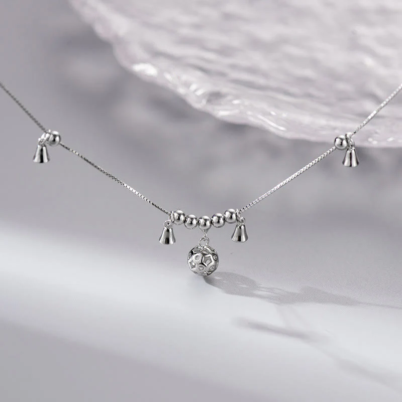 Buddha Stones 925 Sterling Silver Antiquity Bell Protection Cavigliera - Image 10