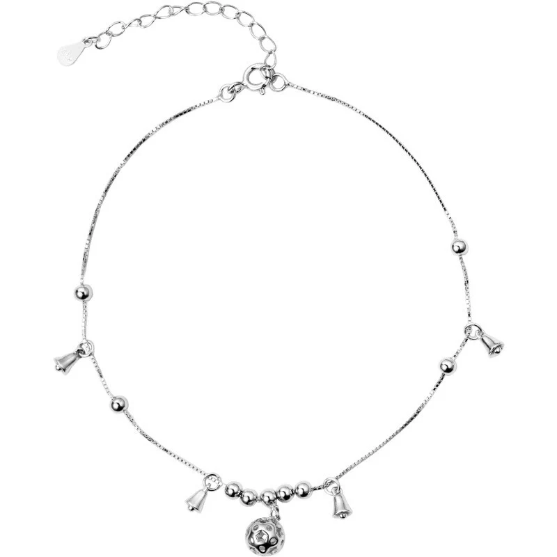 Buddha Stones 925 Sterling Silver Antiquity Bell Protection Cavigliera - Image 11